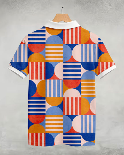 Colourful Abstract Printed Polo #PP101