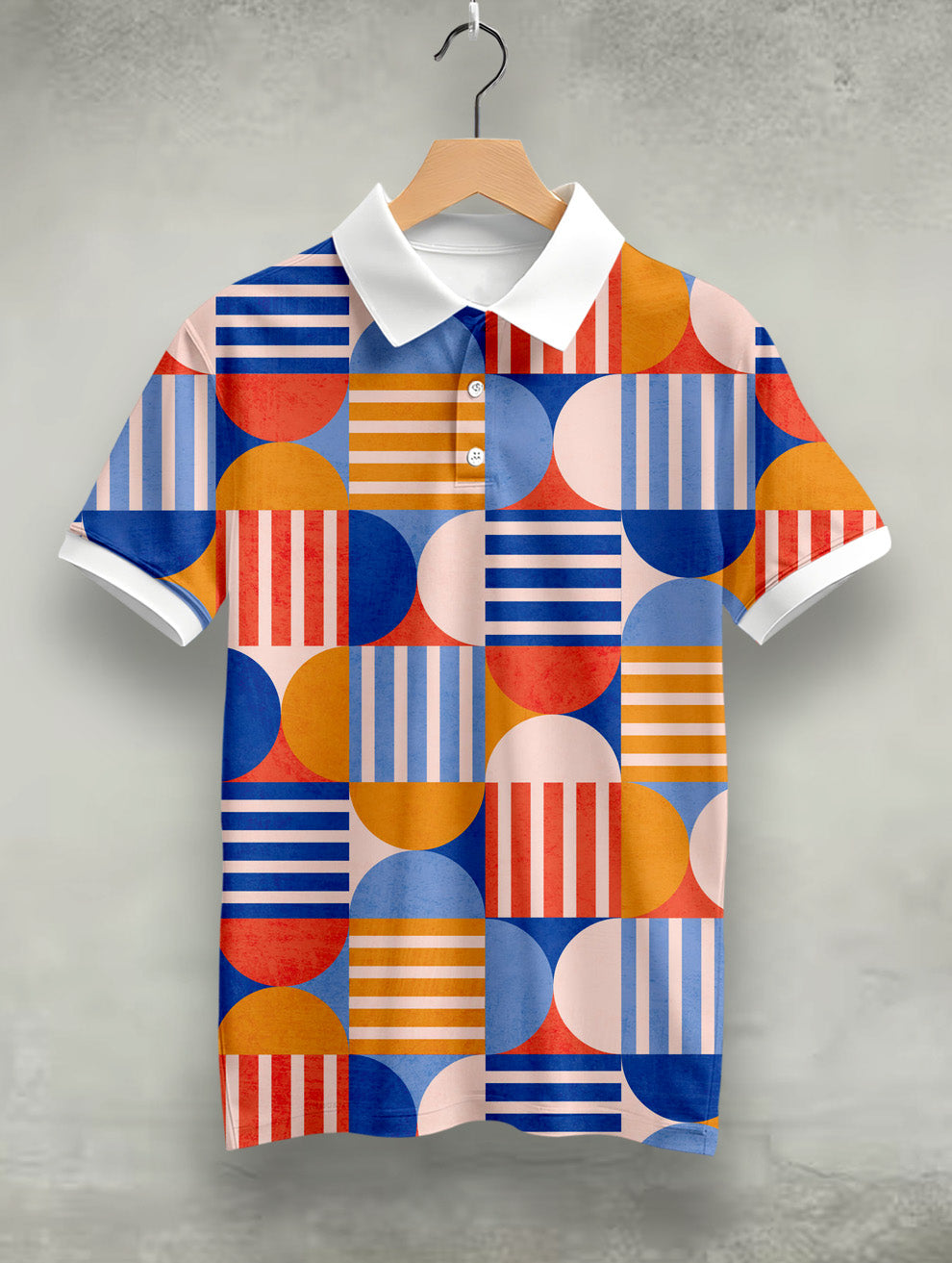 Colourful Abstract Printed Polo #PP101