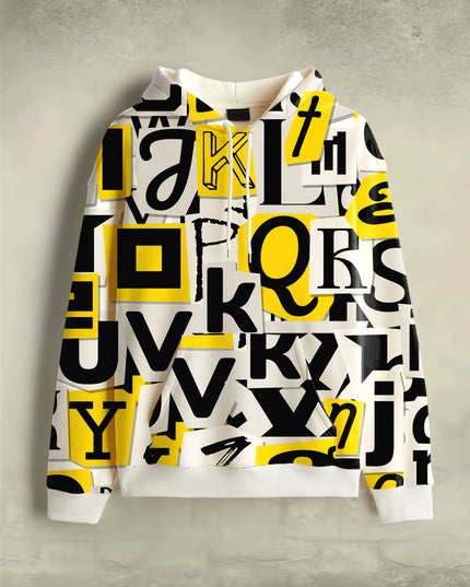 The Alphabet Printed Hoodie #124