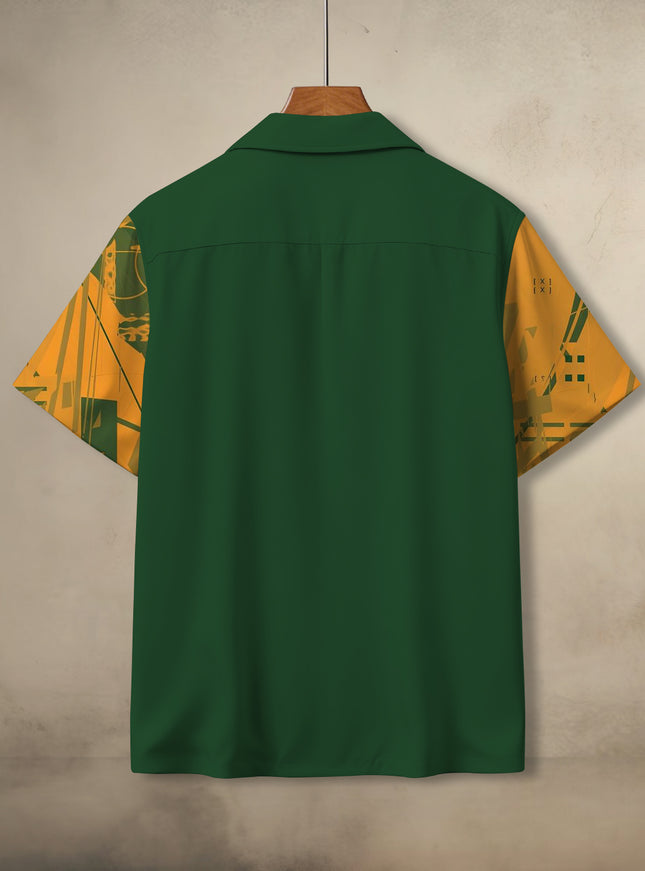 Yellow Abstract Art Printed Shirt