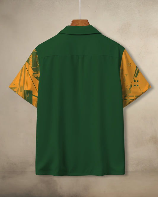 Yellow Abstract Art Printed Shirt