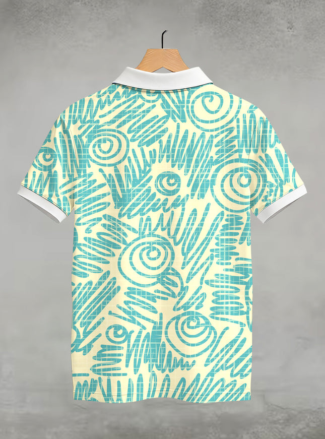 Line Doodle Polo T-Shirt  #PP126