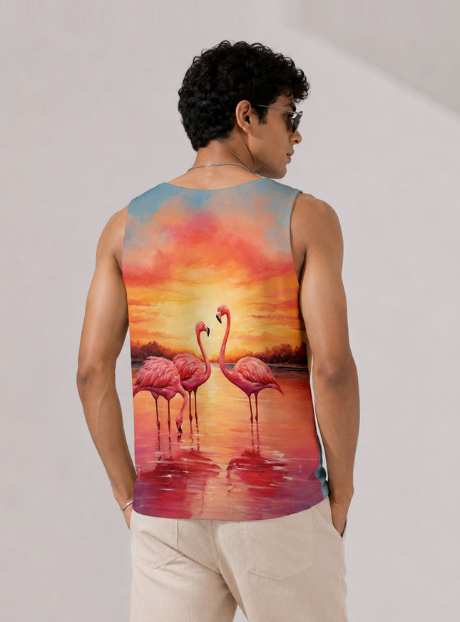 Vintage Swan Printed Sando #101