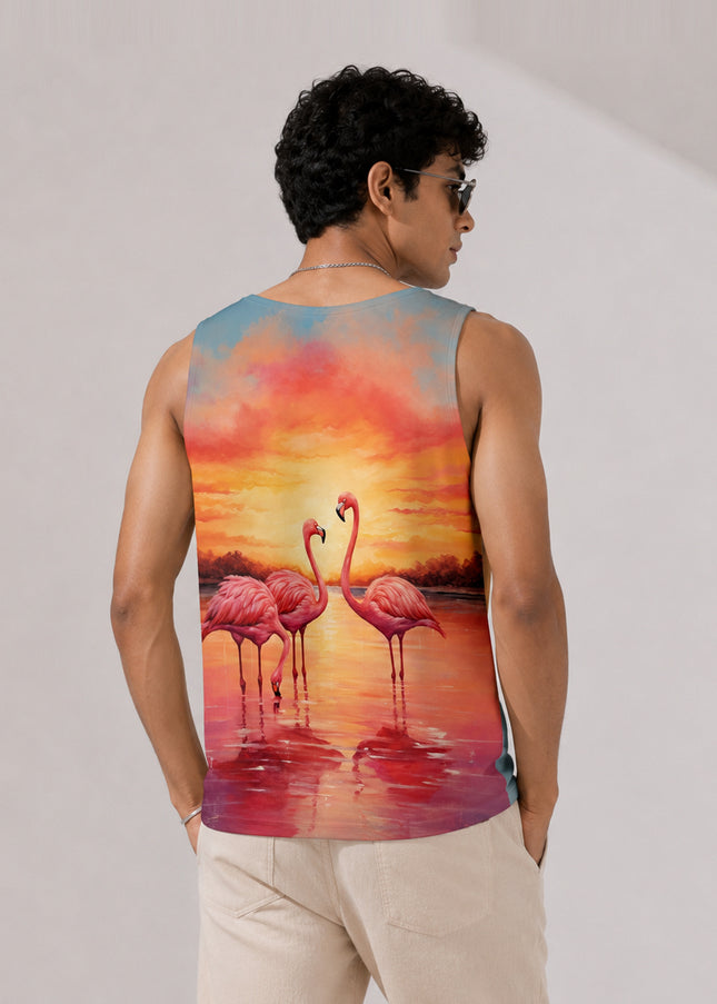 Vintage Swan Printed Sando #101