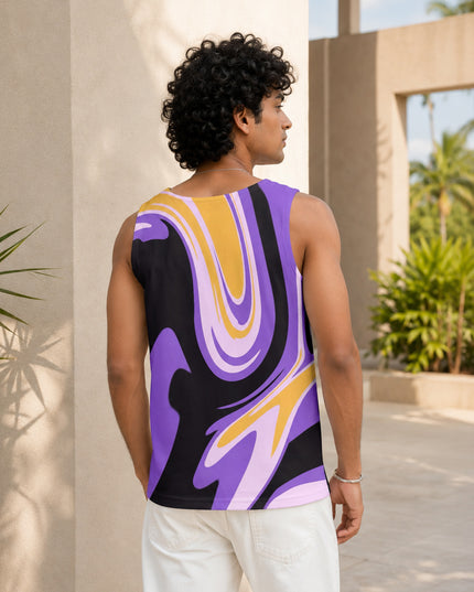 Marble Fluid Print Sando #154