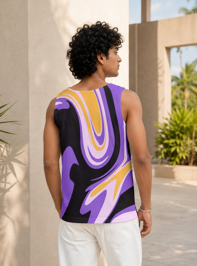 Marble Fluid Print Sando #154