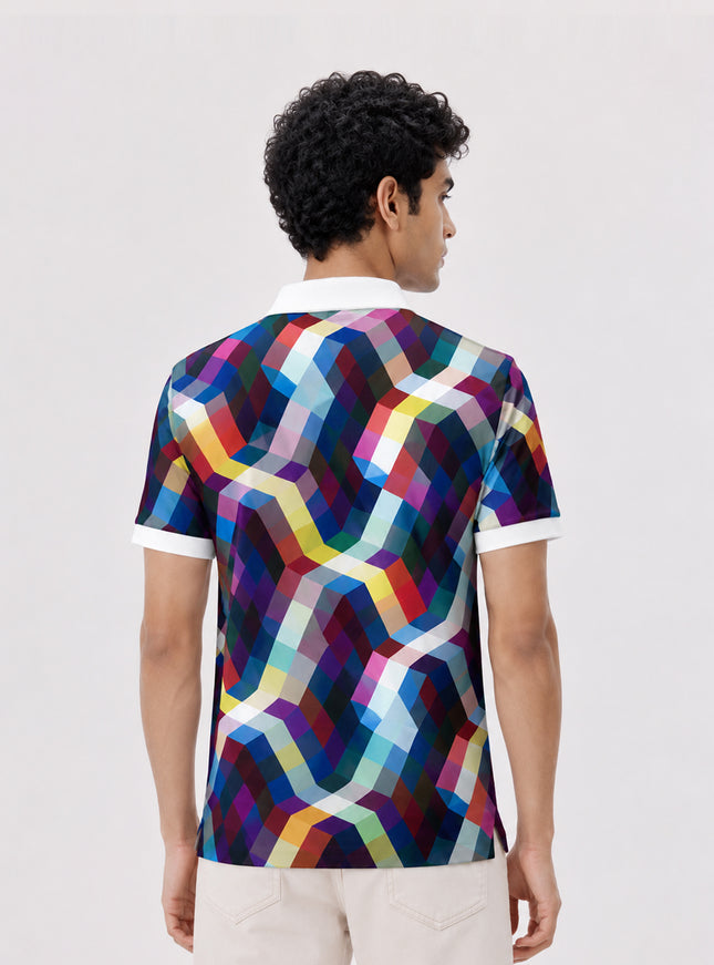 Mosaic Printed Polo #PP115