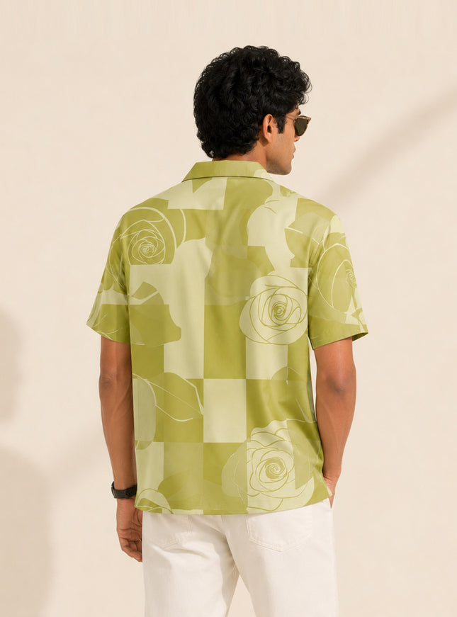Rose Checker Printed Shirt