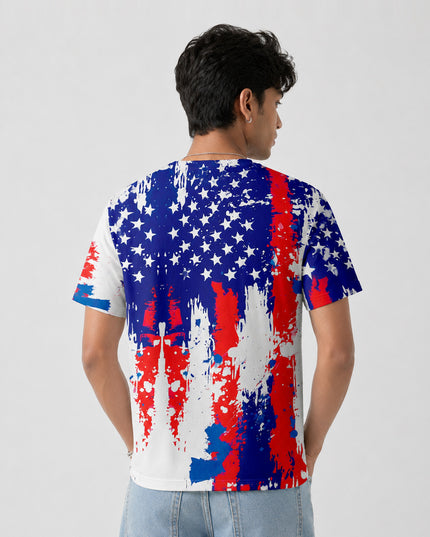 US Flag Print T-Shirt #PT165