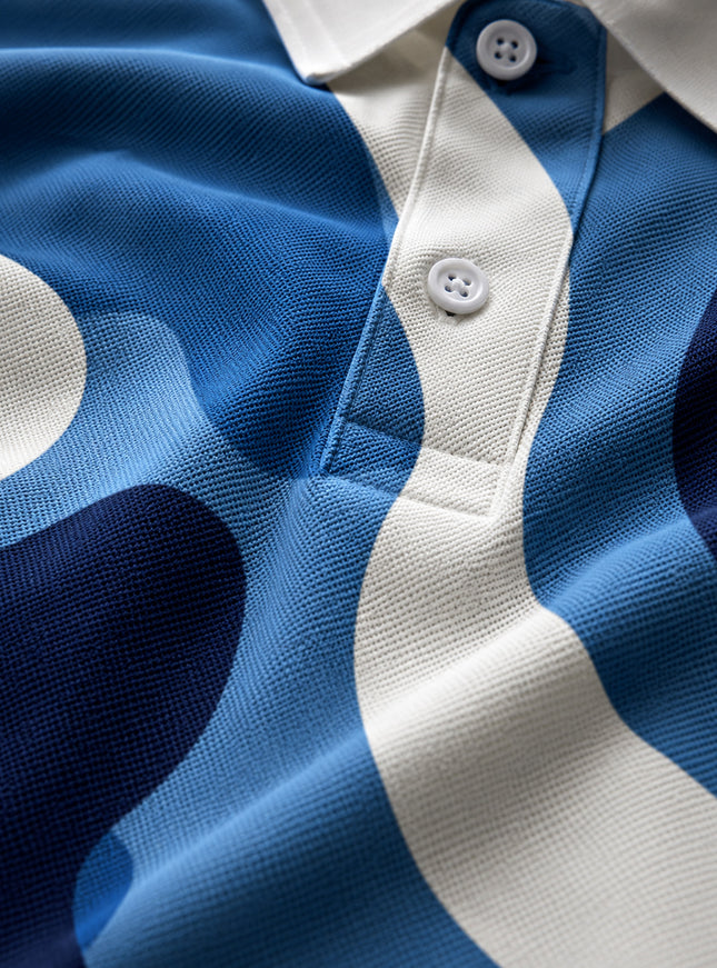 Ocean Camo Printed Polo Tee #PP184