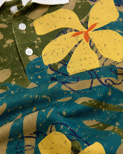 Fig Floral Printed Polo #PP121