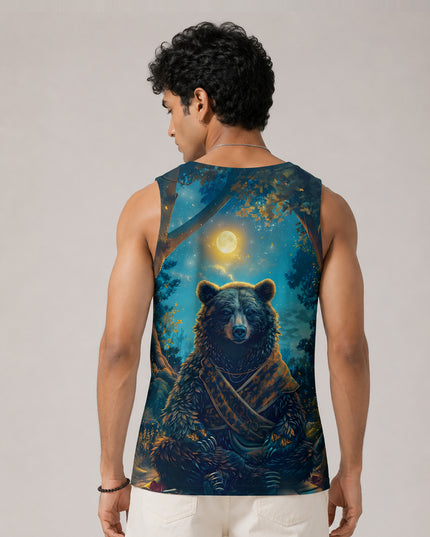 Bear Worshiping Printed Sando #129