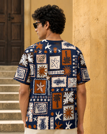 Oceanic Patchwork Printed T-Shirt #PT176