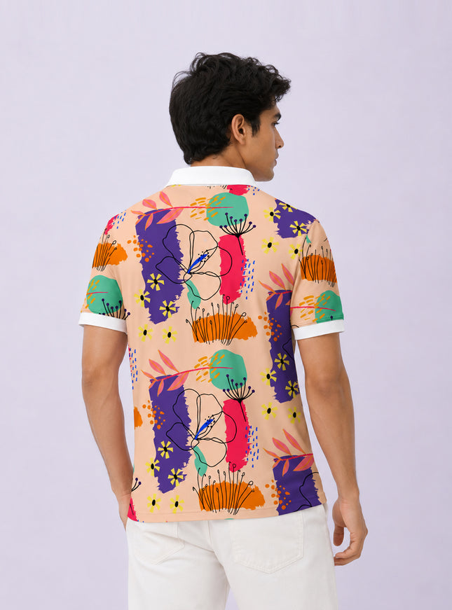 Men's Boho Printed Polo #PP122