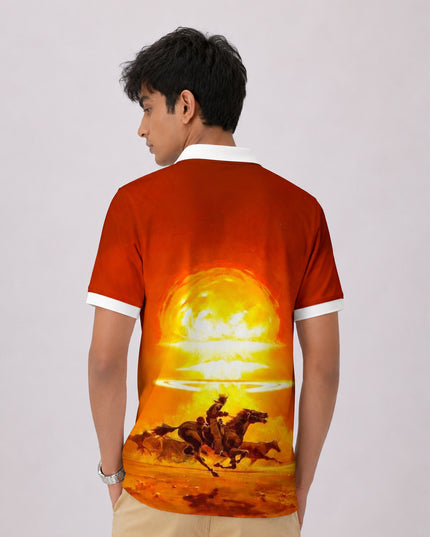 Horse Rider Printed Polo #PP113