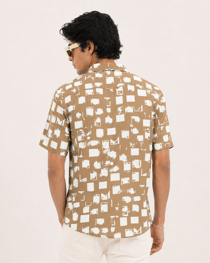 Abstract Geometric Block Shirt