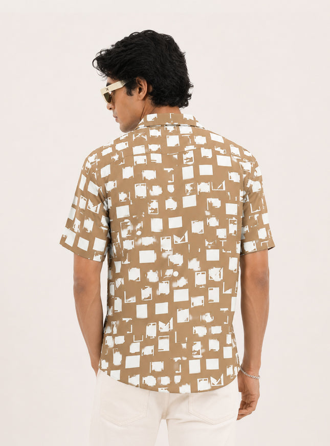 Abstract Geometric Block Shirt