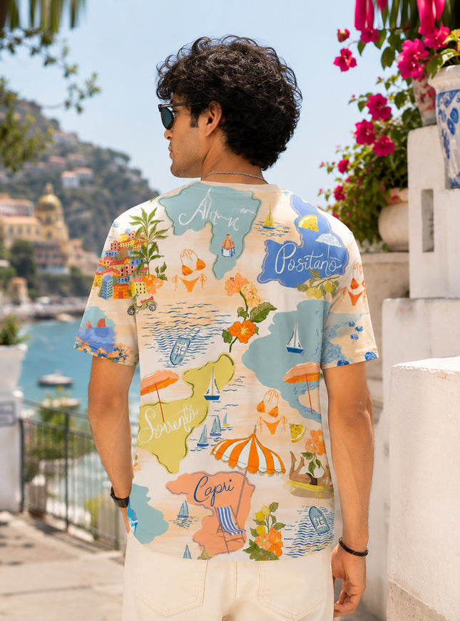 Island Print T-Shirt #PT168