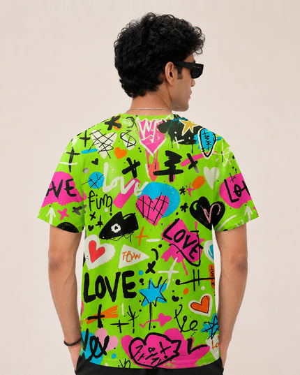Love Abstract Art Printed T-Shirt #PT179