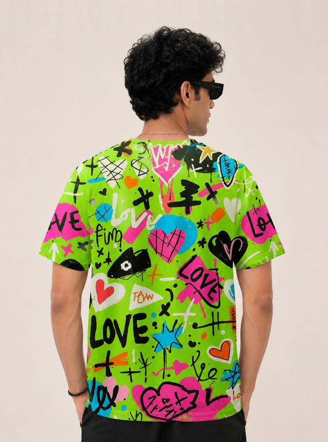 Love Abstract Art Printed T-Shirt #PT179