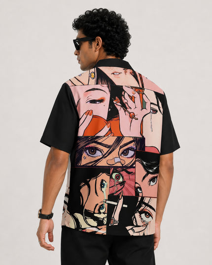Sad Girl Comic Print Shirt