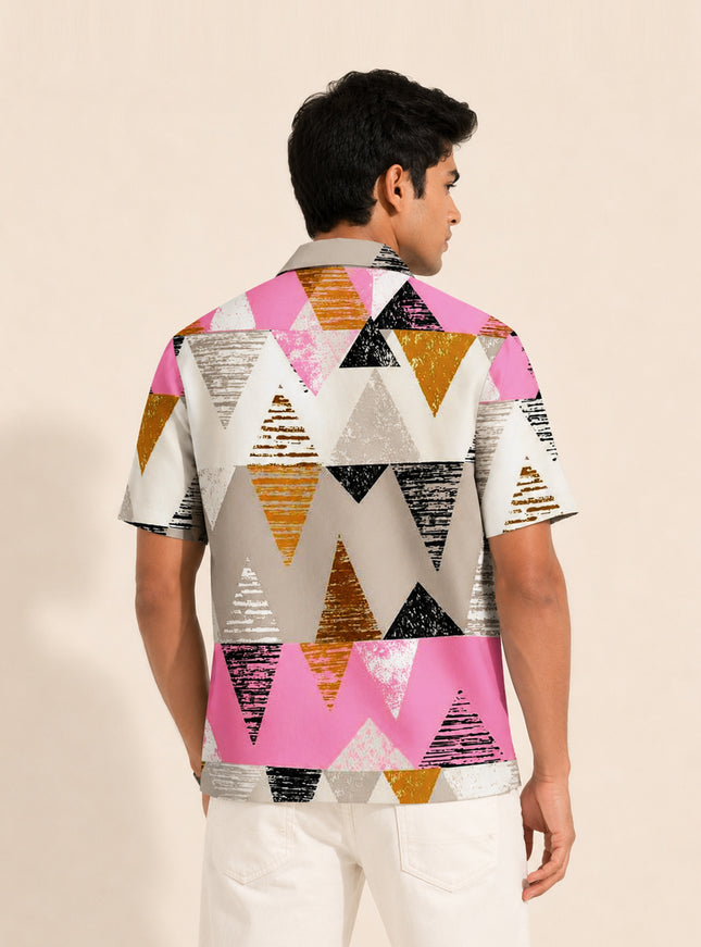 Geometric Prism Printed Shirt