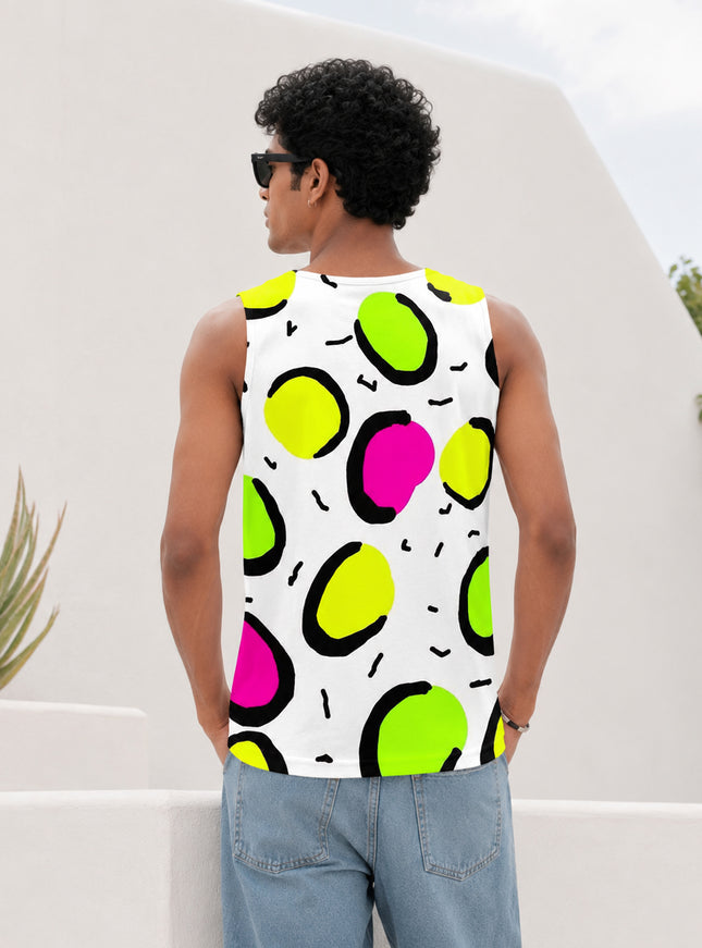 Memphis Geometry Printed Sando #152