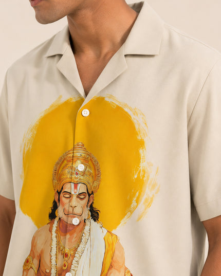 Power of Hanuman Printed Shirt