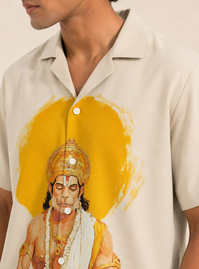 Power of Hanuman Printed Shirt