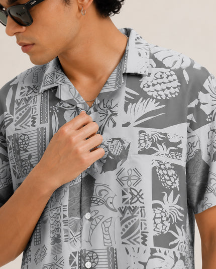 Iconic Tropical Flora Printed Shirt