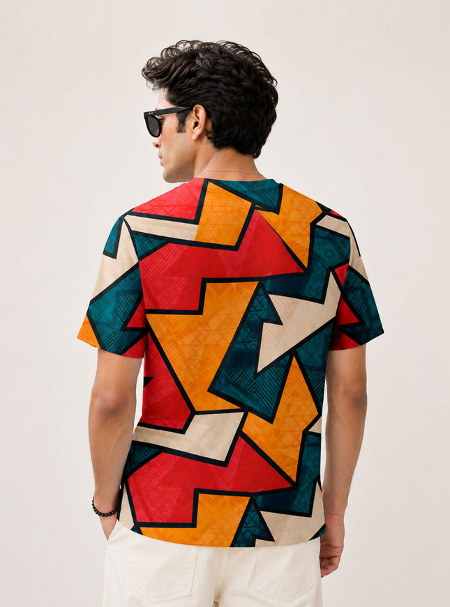 Abstract Pattern Printed T-Shirt #PT122