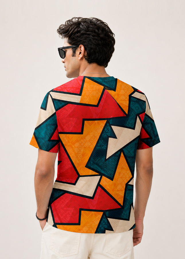 Abstract Pattern Printed T-Shirt #PT122