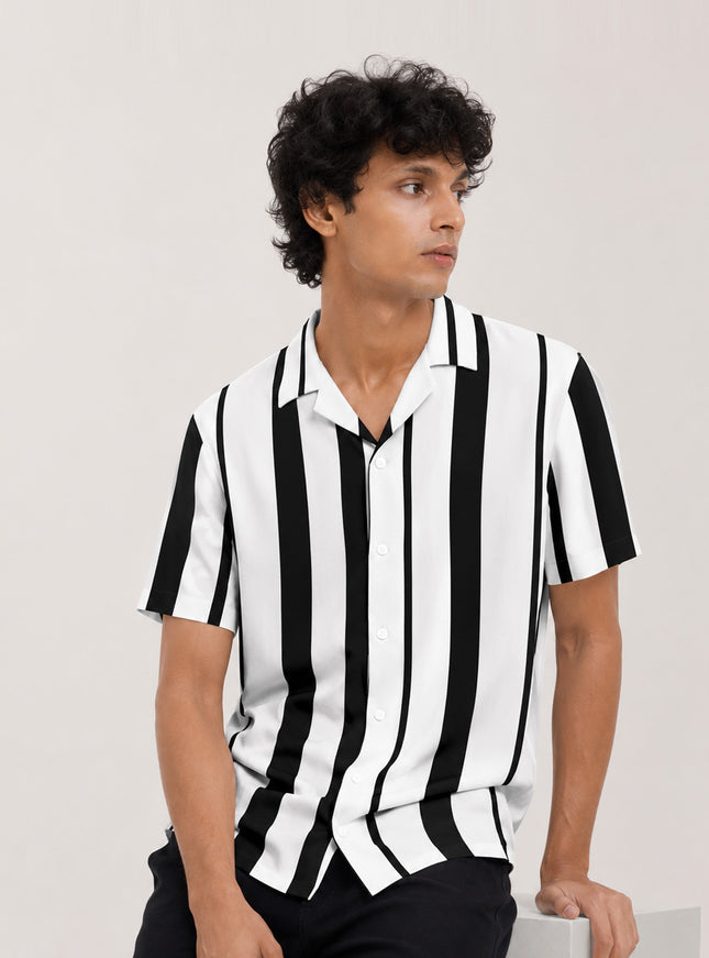 Black White Striped Shirt