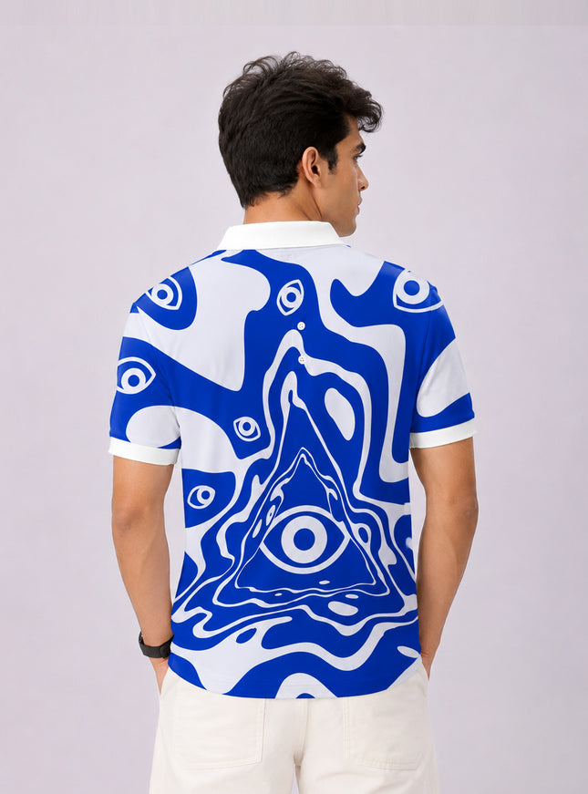 Illuminati Eye Printed Polo T-Shirt  #PP143