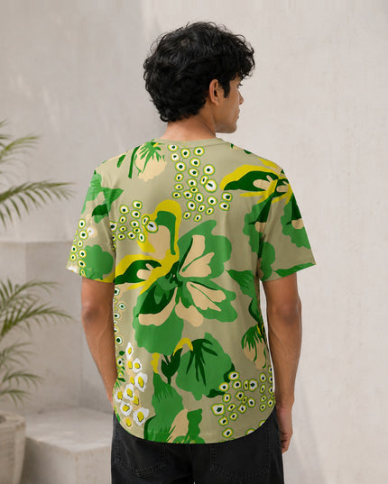 Big Floral Printed T-Shirt #PT1064