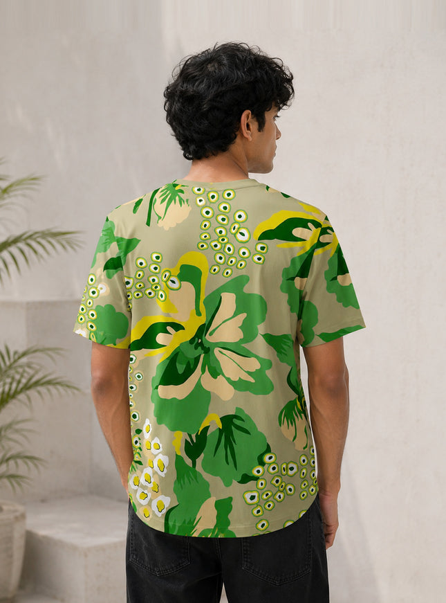 Big Floral Printed T-Shirt #PT1064