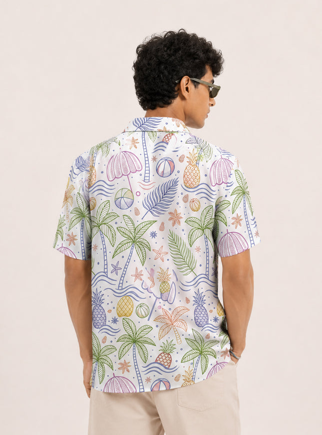 Tropical Tree Printed Shirt