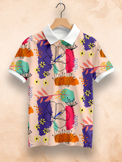 Men's Boho Printed Polo #PP122