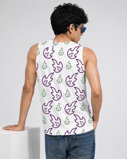 Men's Fire Print Sando #114