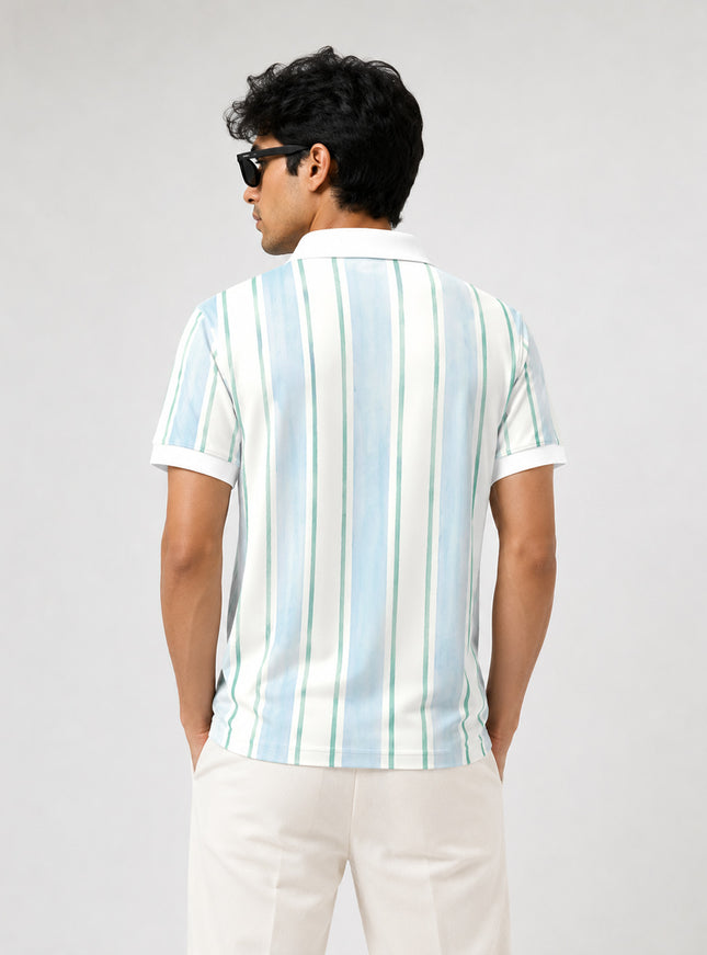 Trout Trio Art Printed Polo T-Shirt #PP176