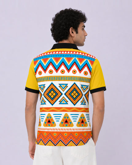 Ethnic Tribal Printed Polo Tee #PP187