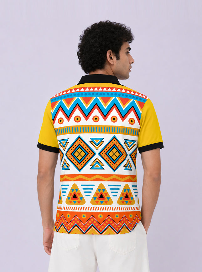 Ethnic Tribal Printed Polo Tee #PP187
