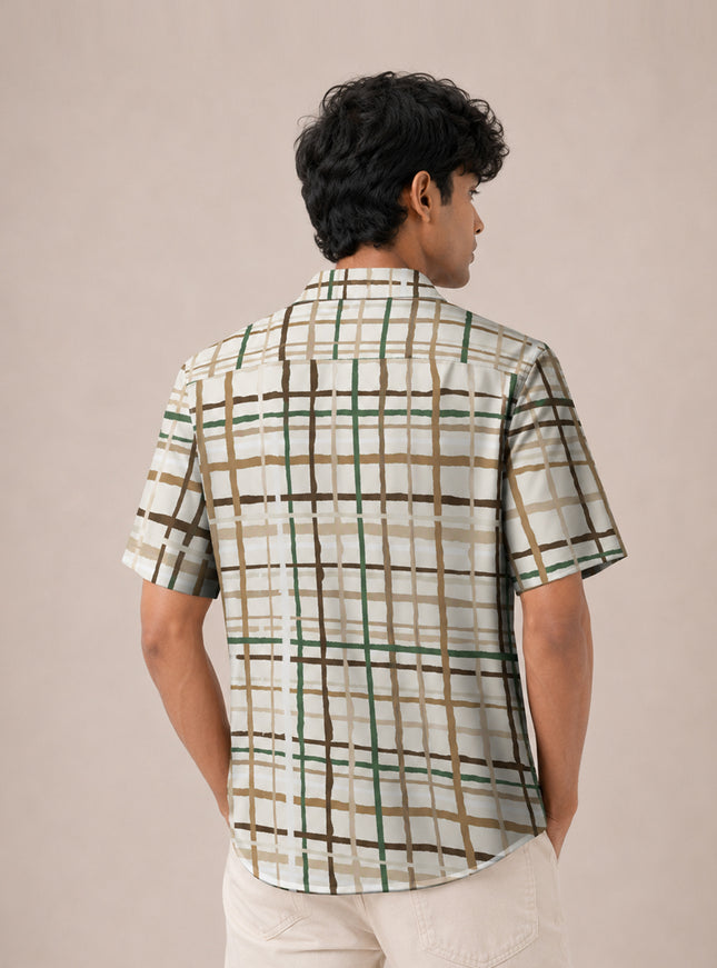 Classic Check Pattern Printed Shirt