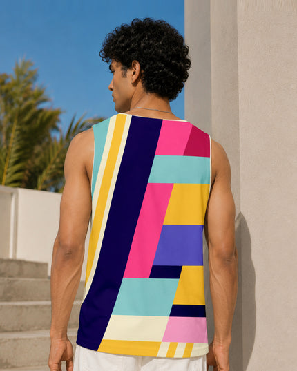 Multicolour Abstract Striped Sando #151
