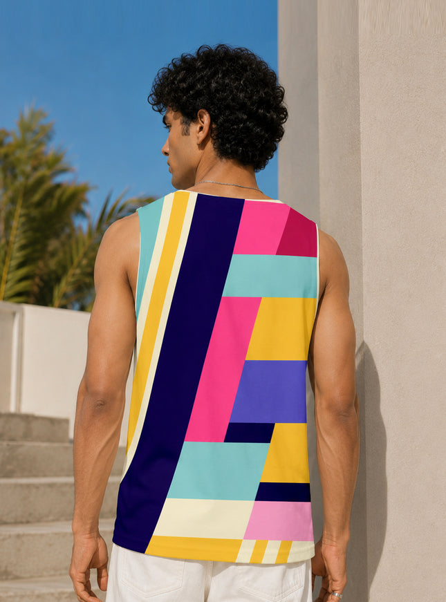 Multicolour Abstract Striped Sando #151