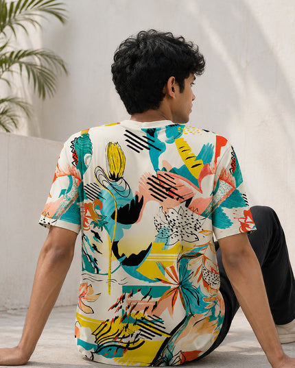 Abstract Floral Printed T-Shirt #PT169