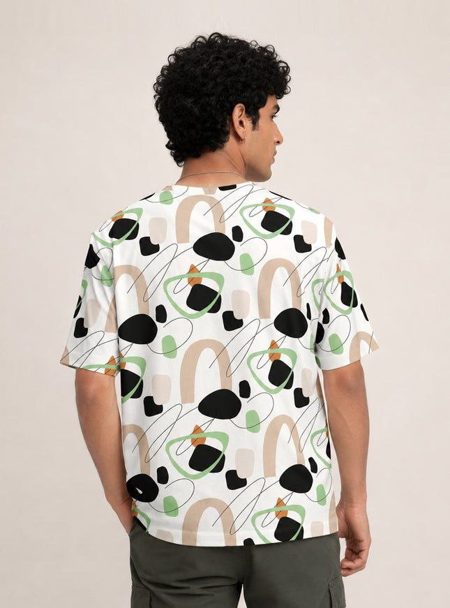 Scribble Arch Print T-Shirt #PT174