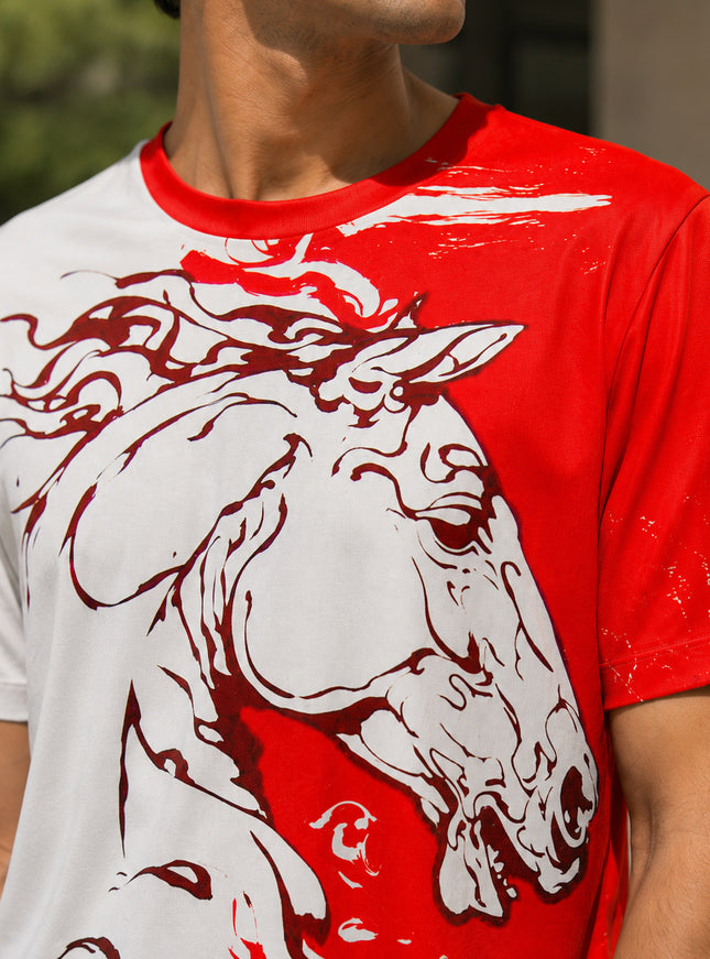 Horse Art Printed T-Shirt #PT155
