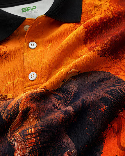 Elephant Printed Polo Tee  #PP150