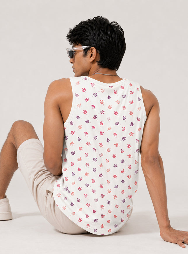 Small Leaf Printed Sando #108